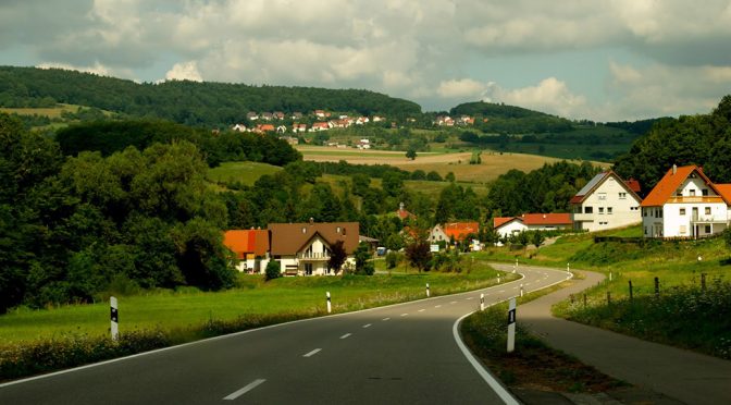road through small German town