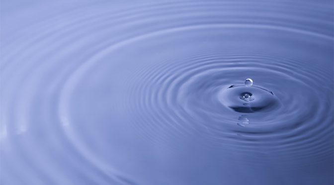 water droplet ripples in water
